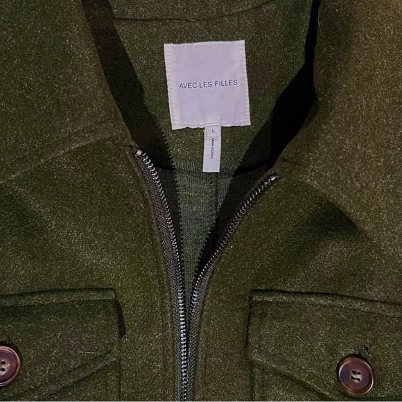 Avec Les Filles Dark Green Utility Jacket - Picture 9 of 9